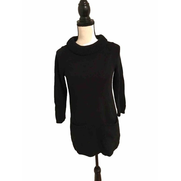 Anthropologie Field Flower Ribbed Trim Tunic Sweater with Pockets Size EXS - Picture 1 of 8